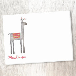 Cute Llama Personlig Post-it Block