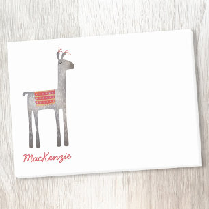 Cute Llama Personlig Post-it Block
