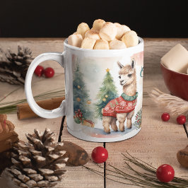 Cute LLama-Personligens jul Två-Tonad Mugg