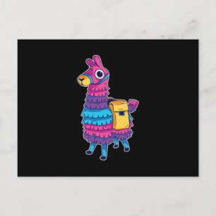 Cute Llama Pinata Vykort