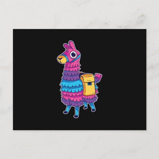 Cute Llama Pinata Vykort (Framsida)