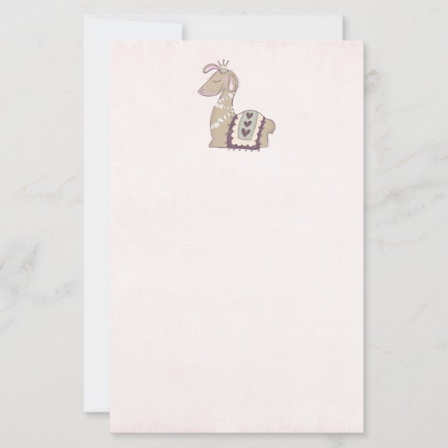 Cute Llama Princess Wearing a Krona (Framsida)