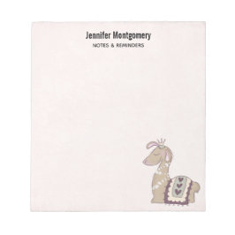 Cute Llama Princess Wearing a Krona Anteckningsblock