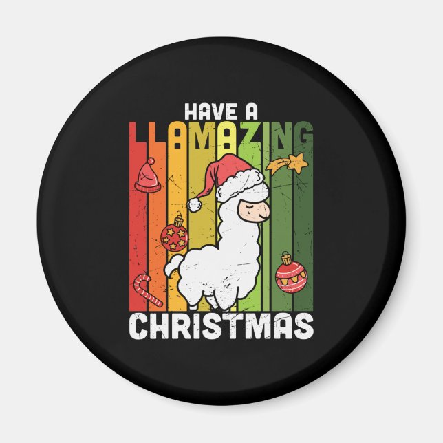 Cute Llama Pun-Helgdag Magnet (Framsidan)