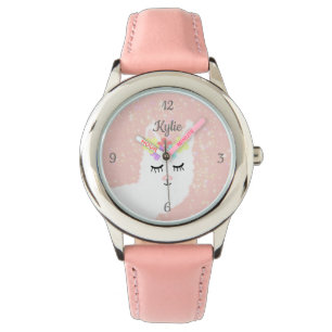 Cute Llama  Rosa Stars Personlig Armbandsur