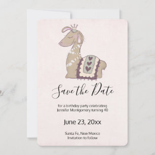 Cute Llama som föder Krona Spara Datumet