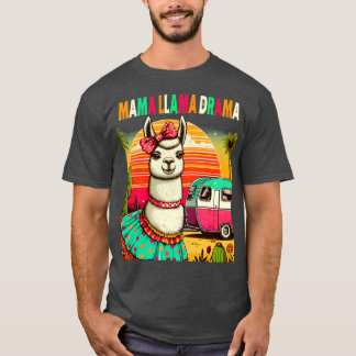 Cute Llama Squad Shirt Retro 80:s Stil-design T Shirt