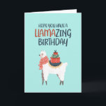 Cute Llama Tecknad Pun Llamazing Funny Birthday Kort<br><div class="desc">Lustigt och sött födelsedagskort för dem som slår kärlek och humor. Perfekt för att önska dina vänner och din familj grattis på födelsedagen. Besök vår butik om du vill ha mer födelsedagskort. Du hittar något coola,  humoristiskt och ibland sarkastiskt födelsedagskort för din speciella.</div>
