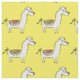 Cute Llama-Tecknader Tyg