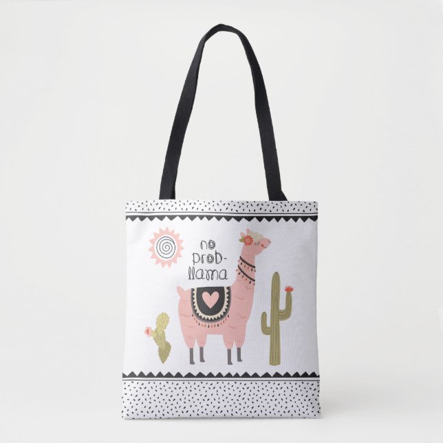 Cute Llama Tygkasse (Framsida)