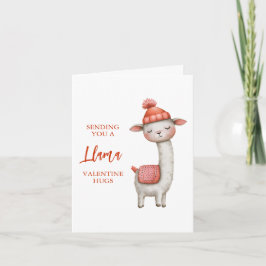 Cute Llama Valentine's Day Card, Valentine Anteckningskort