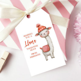 Cute Llama Valentine's Day, Kids Classroom Presentetikett