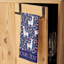 Cute Llama Whimsical Botanical Mönster