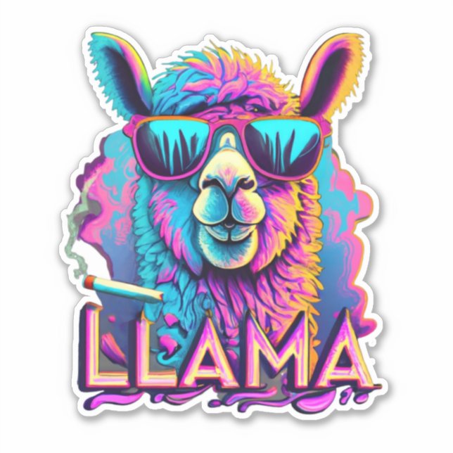 Cute Llamas Sticker Klistermärken (Framsida)