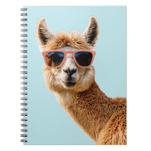 Cute Lllama med solglasögon på Anteckningsbok