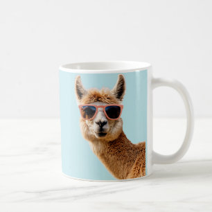 Cute Lllama med solglasögon på Kaffemugg