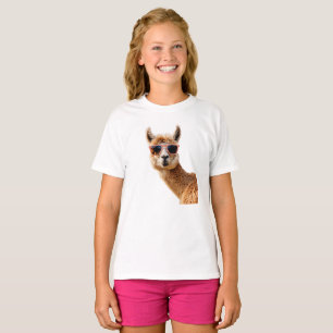 Cute Lllama med solglasögon på T Shirt
