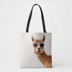 Cute Lllama med solglasögon på Tygkasse