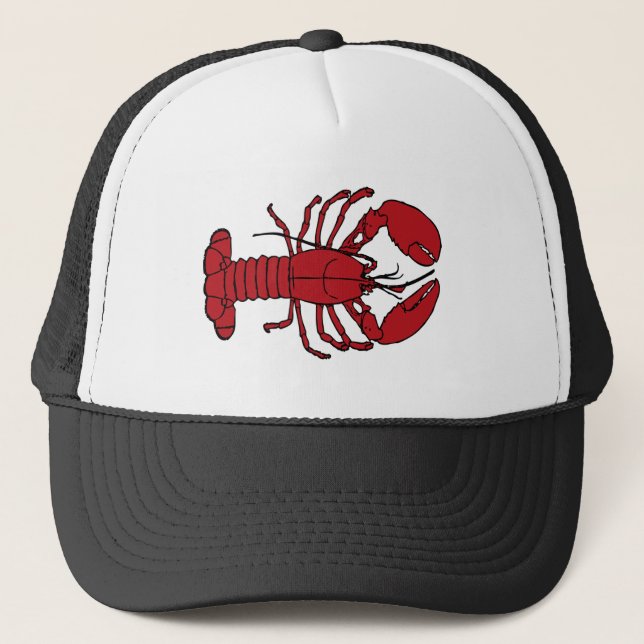 Cute Lobster Nautical truckerkeps (Framsida)