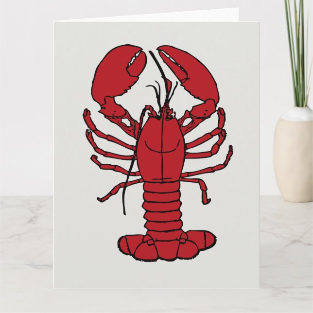 Cute Lobster Nautiskt bankkort Kort (Framsida)