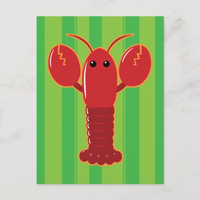 Cute Lobster Vykort (Framsida)