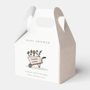 Cute Locally Grown Blommigt Cart Baby Shower Presentaskar