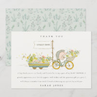 Cute Locally Grown Hedgehog Flora Bike Baby Shower