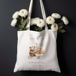 Cute Locally Grown Teddy Blommigt Cart Baby Shower Tygkasse
