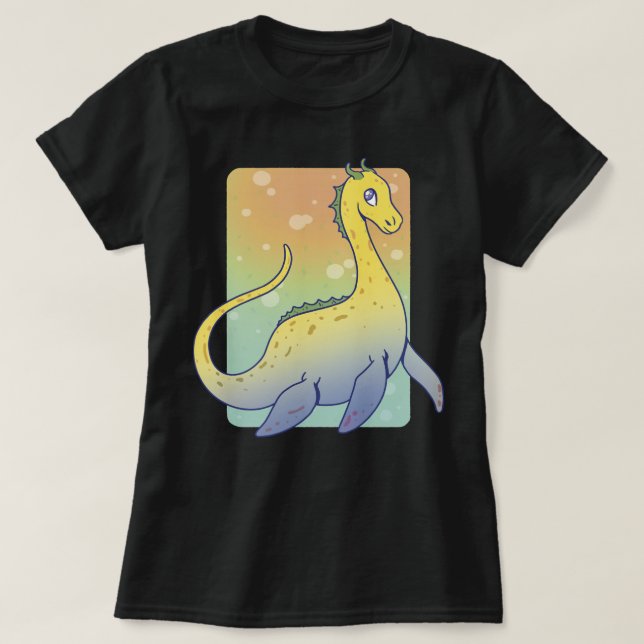 Cute Loch Ness Monster T Shirt (Design framsida)
