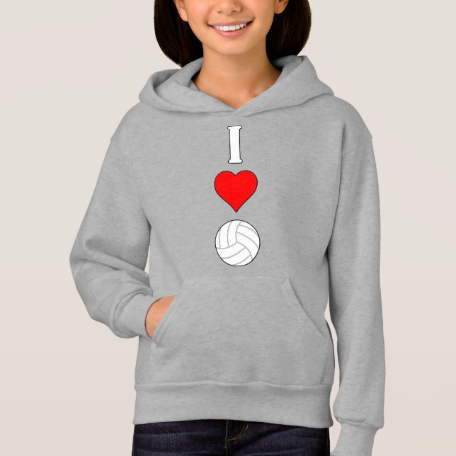 Cute Lodrät I Kärlek/Heart Volleyball Girls Sports T Shirt (Framsida)
