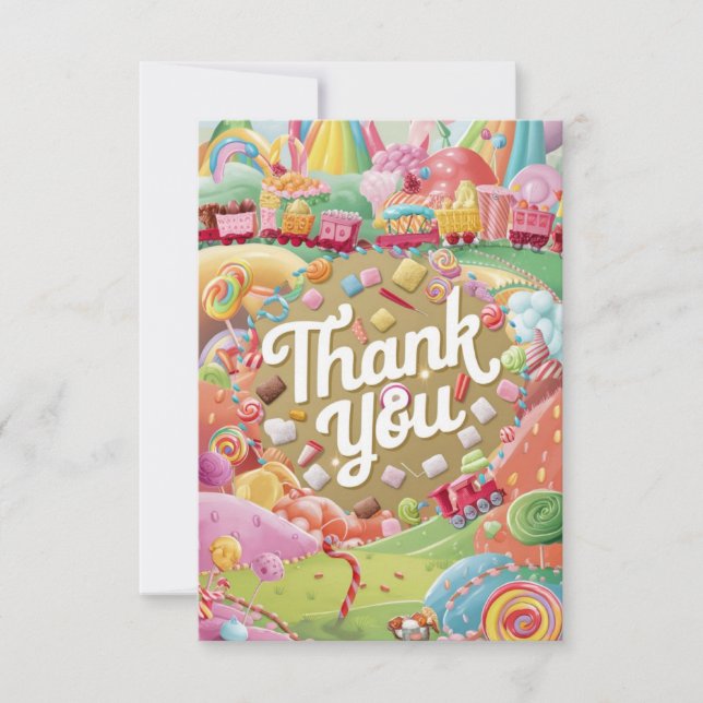 Cute Loely Candyland tack du kort (Framsida)