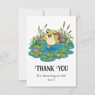 Cute Loely Frog Baby Shower Tack Kort