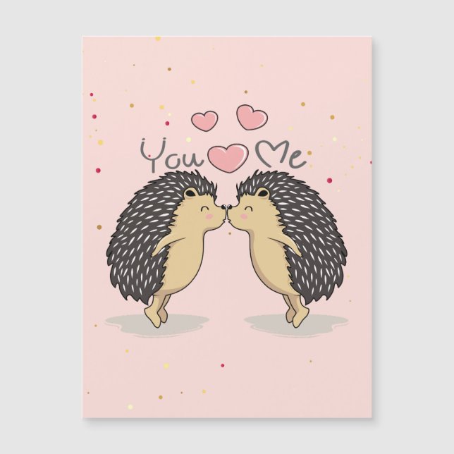 Cute Loely Kissing Hedgehogs (Framsida)
