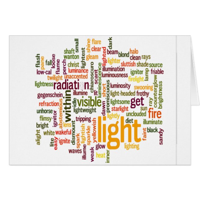 Cute Loely Light text Inspiced Art Design Hälsningskort (Framsidan Horizontal)
