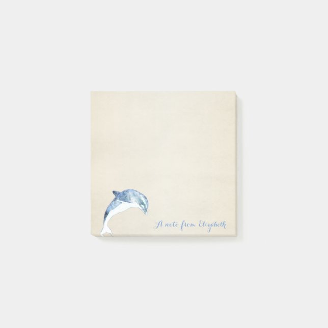 Cute Loely-Snyggt,Delfiner,Personlig Post-it Block (Framsida)