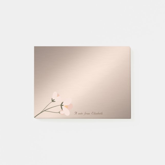 Cute Loely Snyggt Elegant Flower Post-it Block (Framsida)
