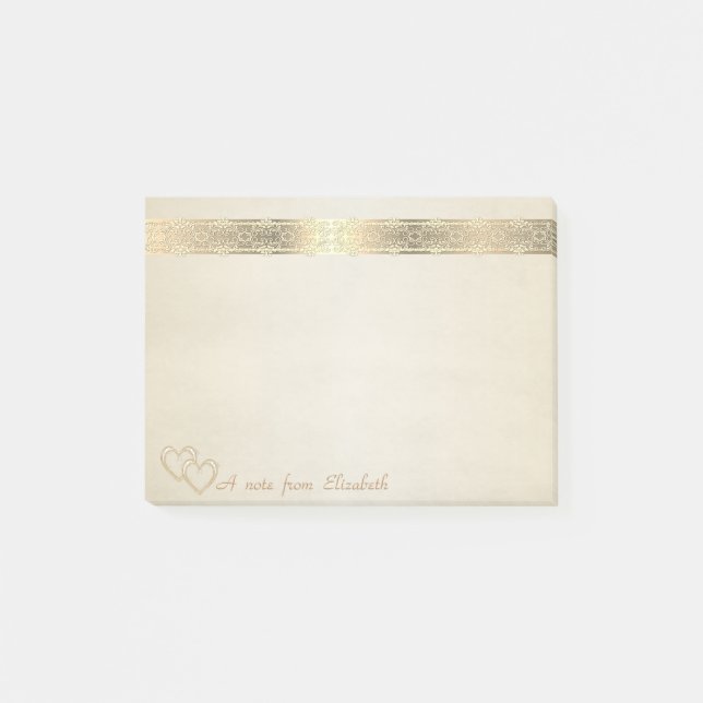 Cute Loely Snyggt Elegant,Snöre,Hjärter Post-it Block (Framsida)