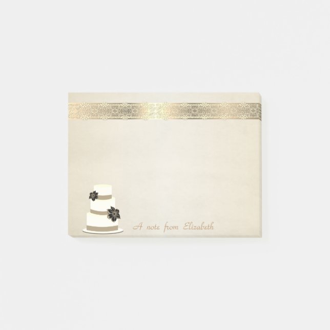 Cute Loely Snyggt Elegant,Snöre,Kaka Post-it Block (Framsida)