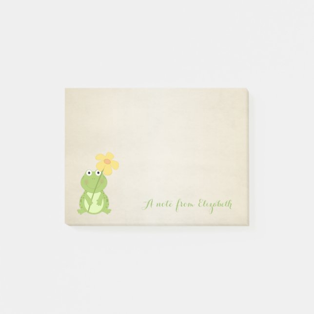 Cute Loely Snyggt ,Frog Post-it Block (Framsida)