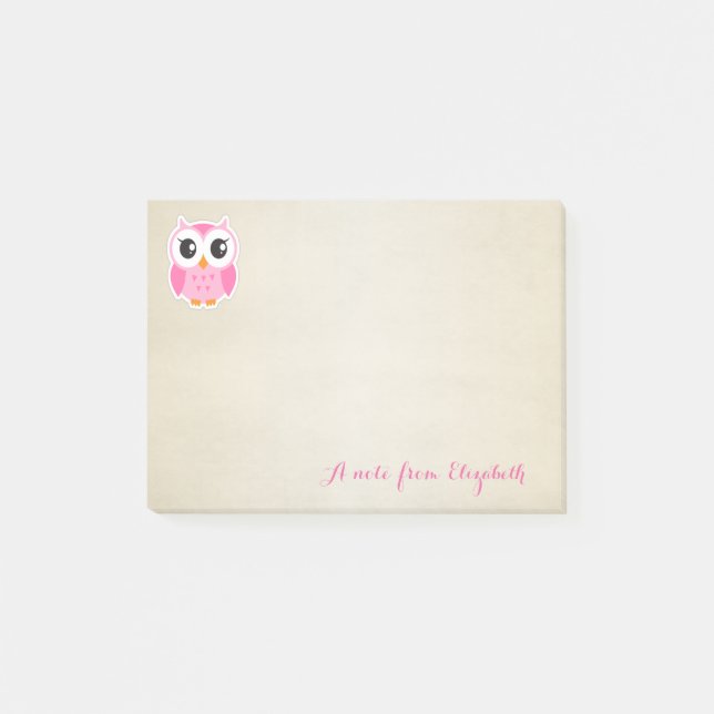 Cute Loely Snyggt Girly, Uggla Post-it Block (Framsida)
