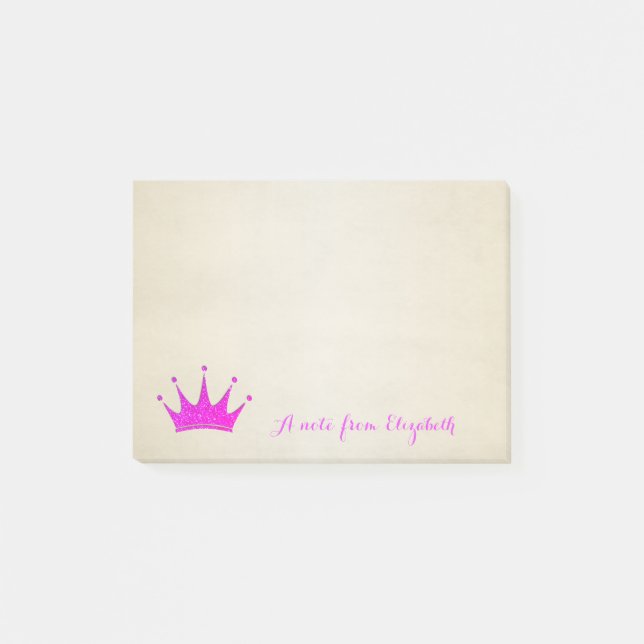Cute Loely Snyggt,Glittery Tiara Post-it Block (Framsida)