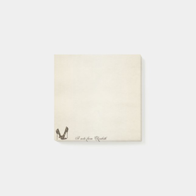 Cute Loely-Snyggt, Högklackar Post-it Block (Framsida)