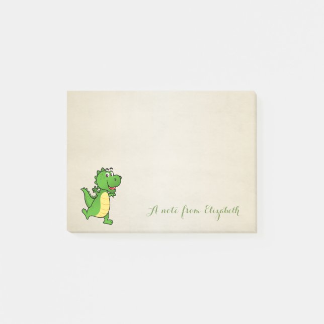 Cute Loely Snyggt,Lycklig Crokodile Post-it Block (Framsida)