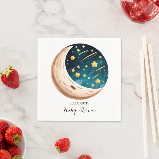 Cute Loely Stars Baby Shower Pappersservett (Insitu)