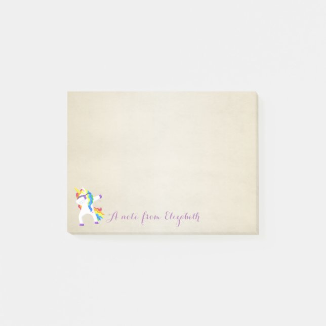 Cute Loful Snyggt Unicorn Post-it Block (Framsida)