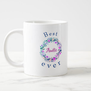 Cute logotyp Best Auntie All Ord Art Jumbo Mugg