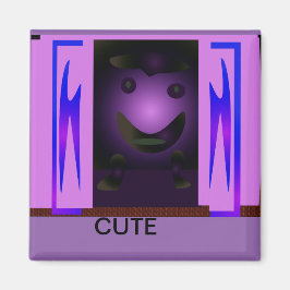 CUTE_LOGOTYP_ROSA_BLACK MAGNET