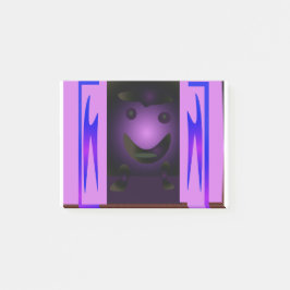 CUTE_LOGOTYP_ROSA_BLACK POST-IT BLOCK