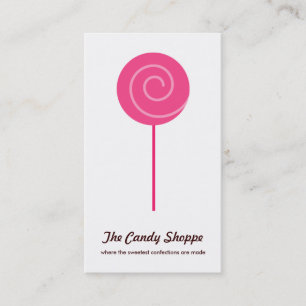 Cute Lollipop Candy Shoppe-Affärskort Visitkort