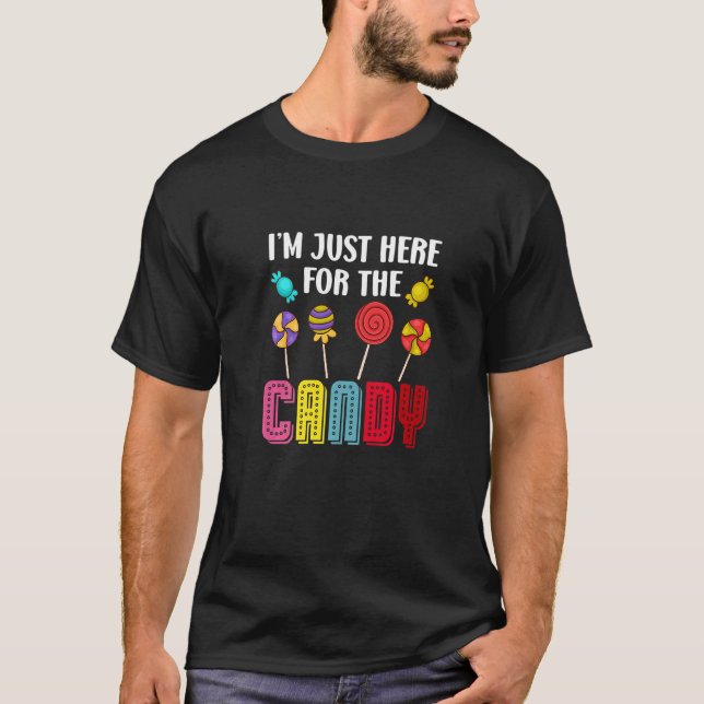 Cute Lollipop-sötsaker jag är här för godiset H T Shirt (Framsida)